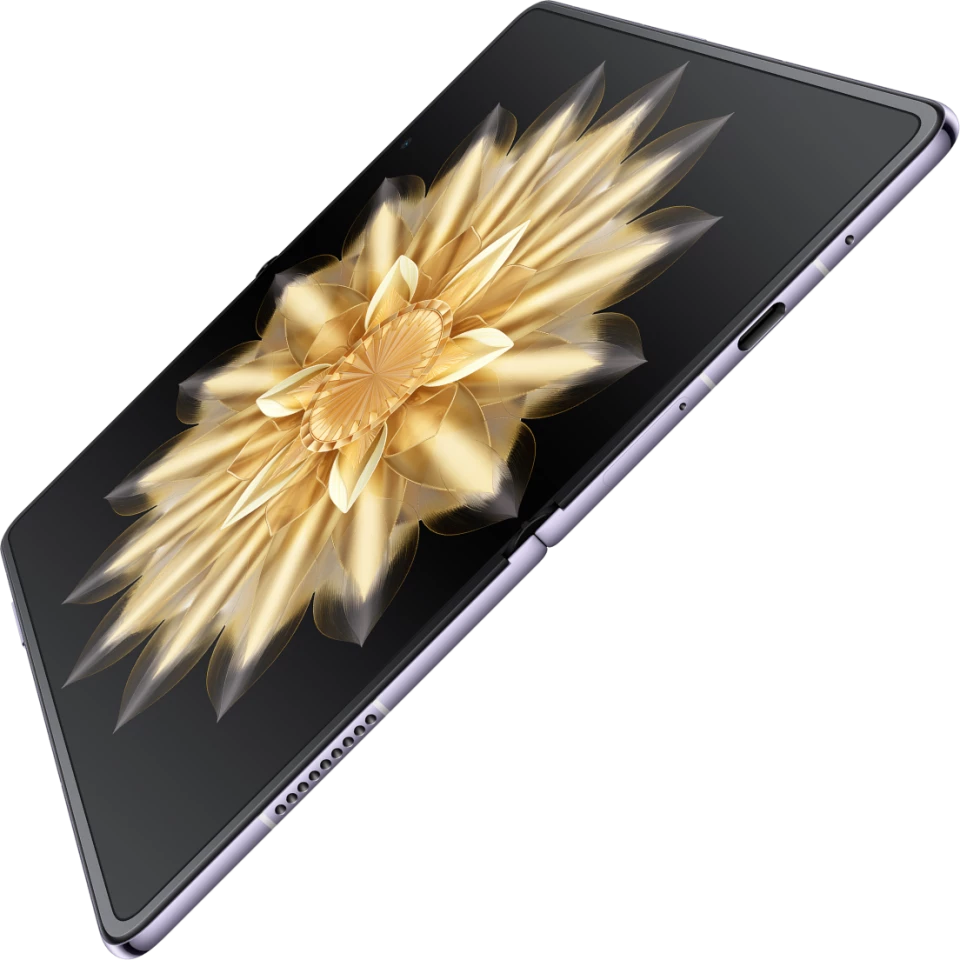 The Magic V2's inner LPTO OLED display folds across a new titanium and steel hinge