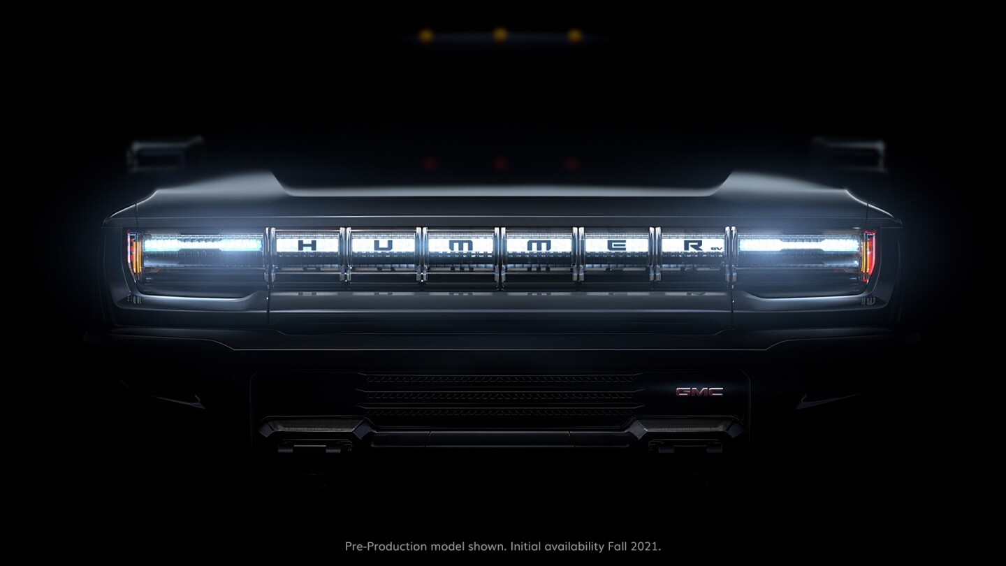 GM teases the new face of Hummer . We don't know what the rest will look like yet, but we do know it'll rock more than a thousand ponies.