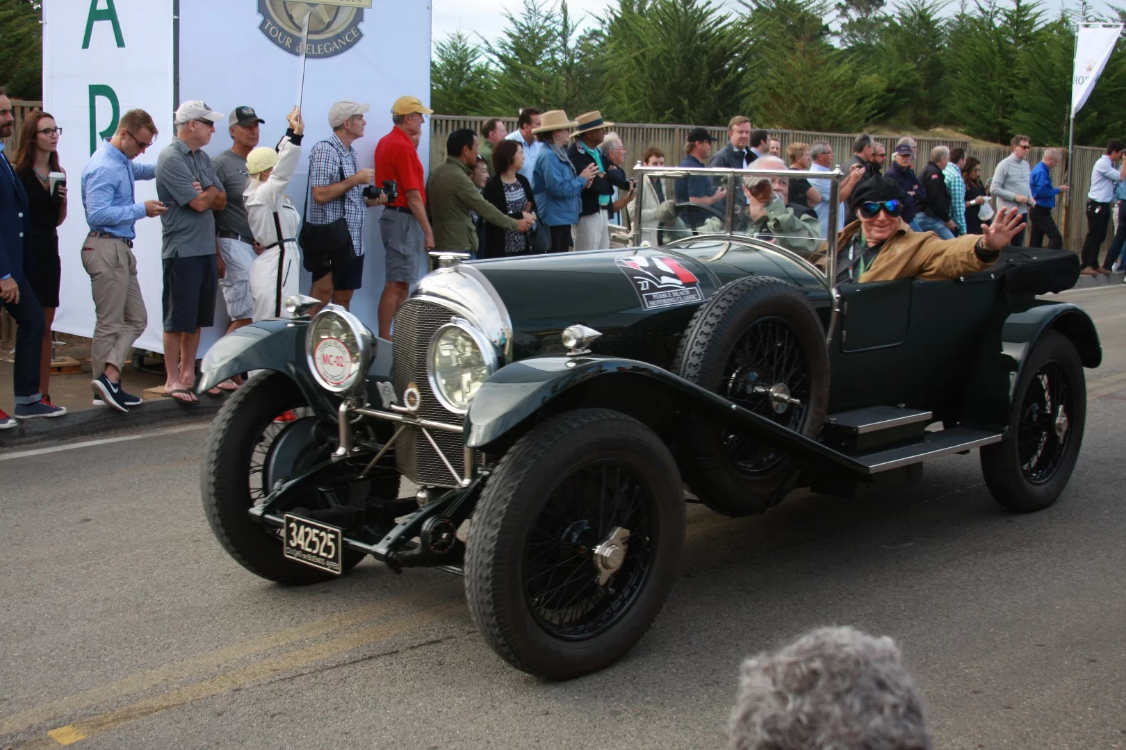 An early Bentley on The Pebble Beach Concours d'Elegance Tour d"Elegance