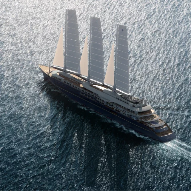 The Orient Express Corinthian uses a high-tech sailing system