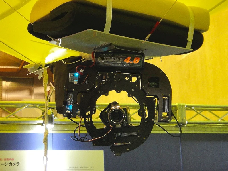 NHK's gyro-stabilized balloon camera rig