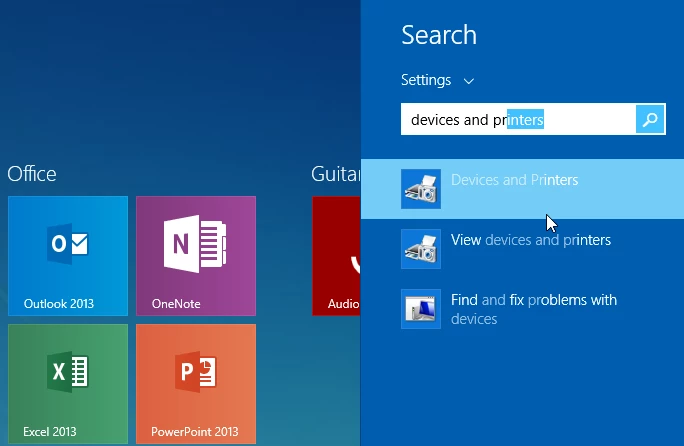 Open Devices and Printers to manage your printer