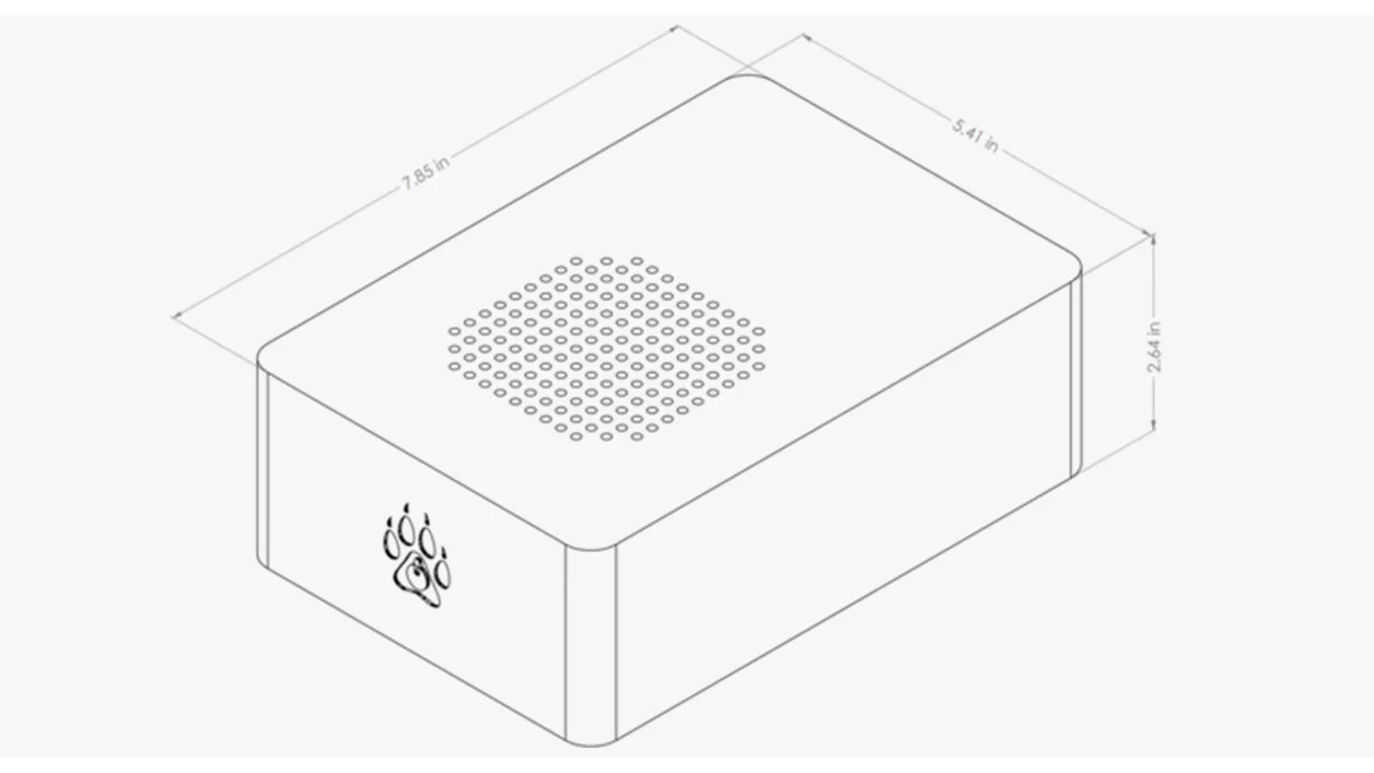 Planned dimensions of the Wolfe external GPU