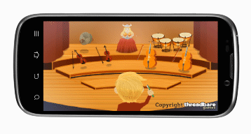 The game "Toothy Orchestra" sees the toothbrush convert into a conductor's wand