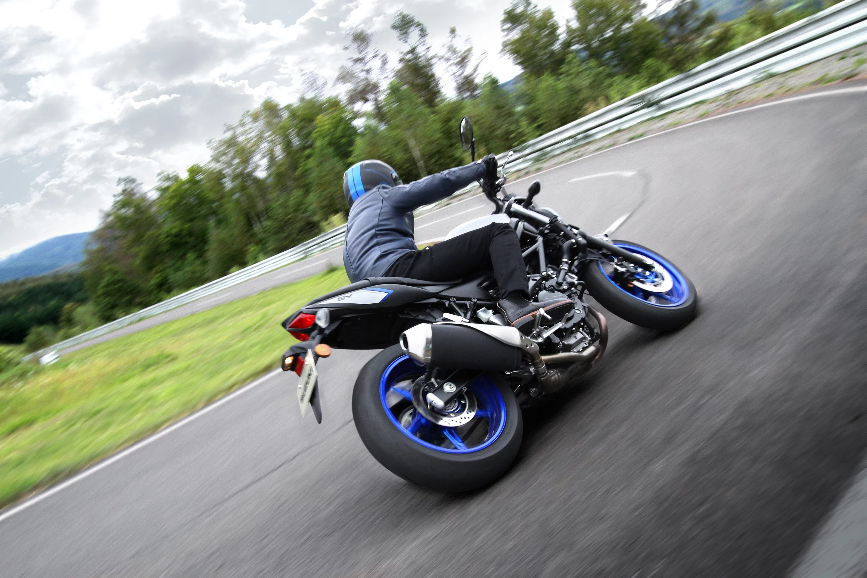 The Suzuki SV650 in action