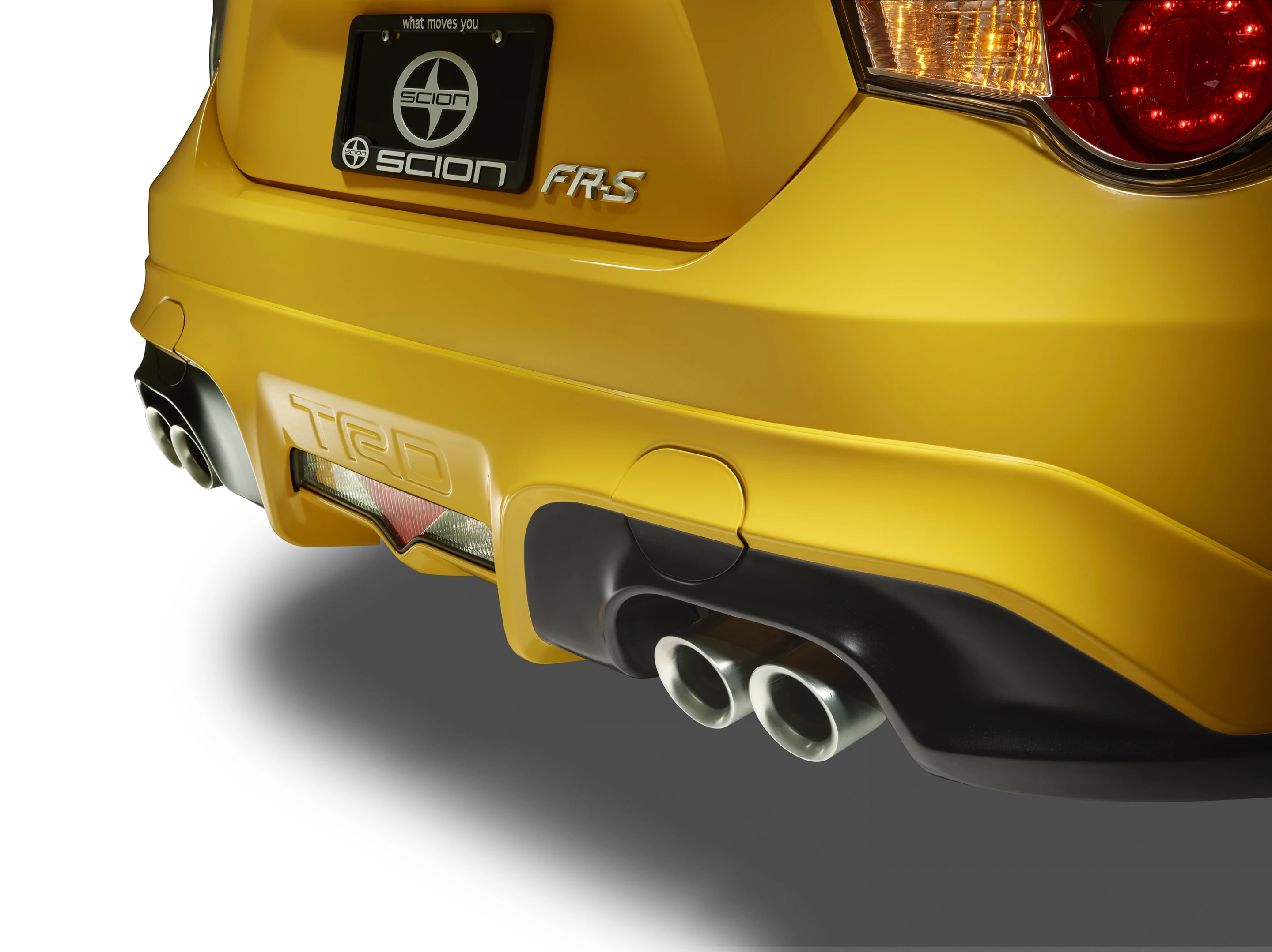 The TRD exhaust upgrade has quad tips