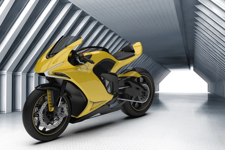 Variable riding position geometry and 360-degree collision warnings are Damon's key innovations