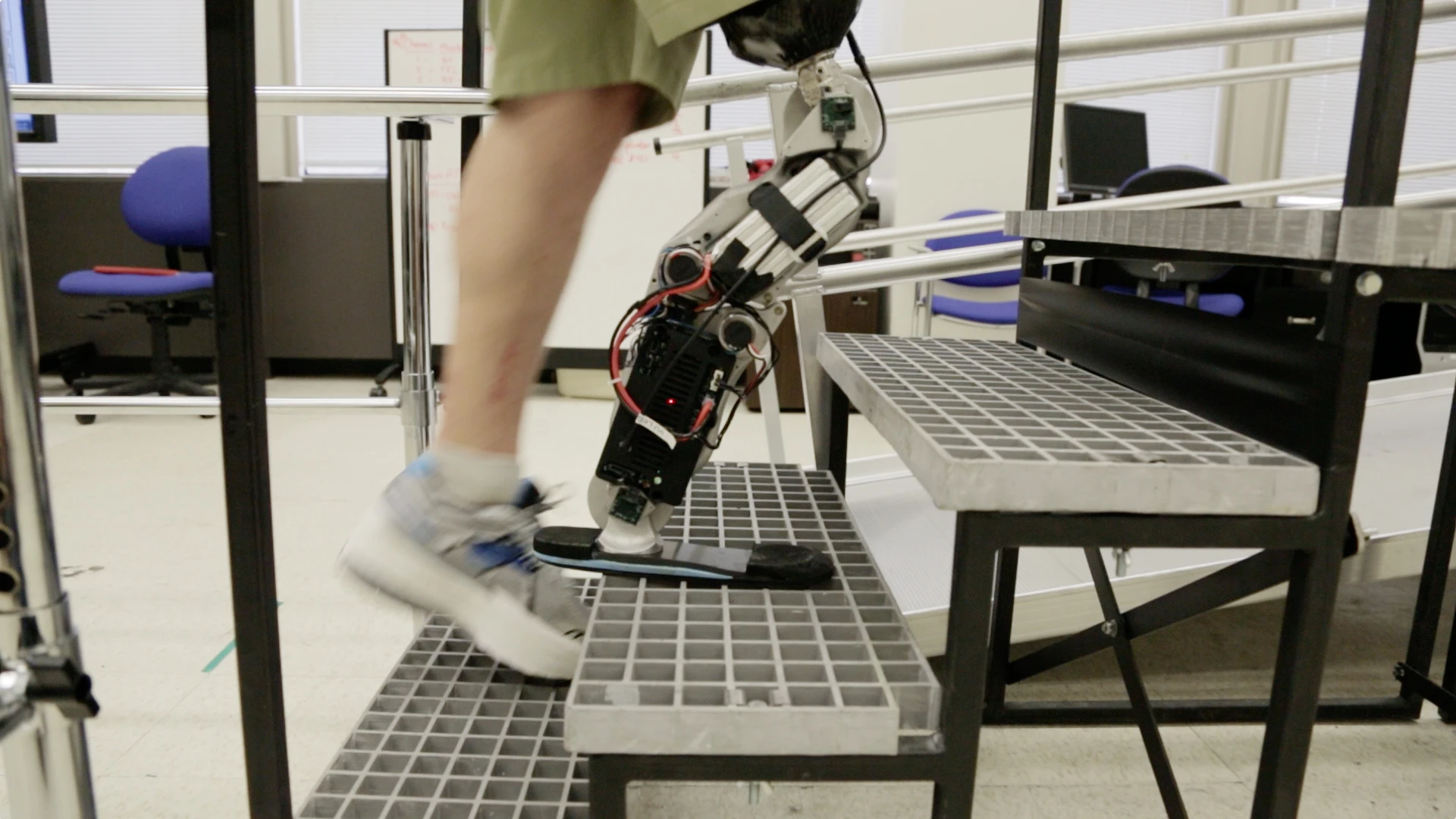 Zac Vawter is able to walk, kick a ball, and climb stairs by simply thinking of what he wants the bionic leg to do