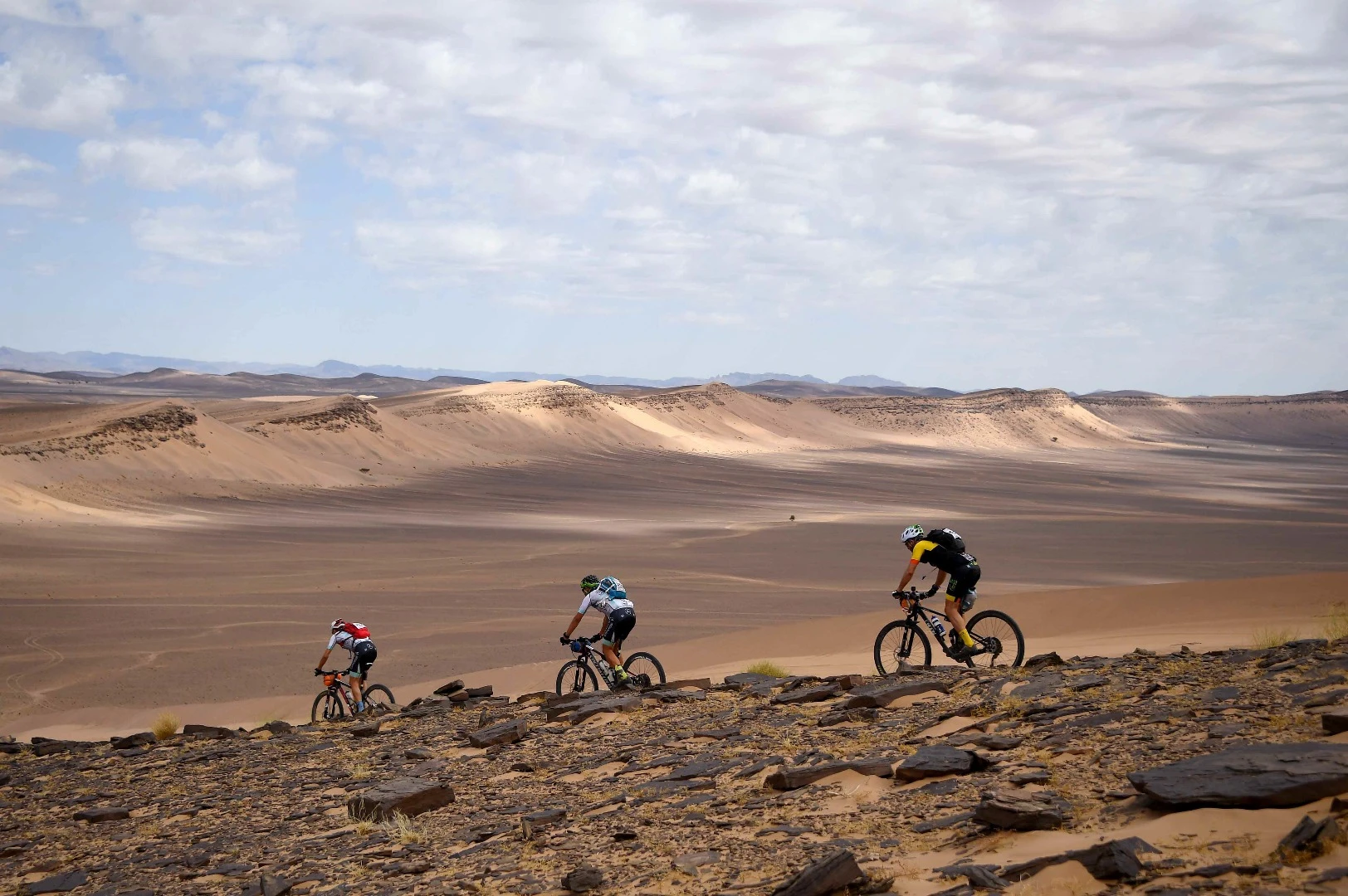 While some sections of the Gaes Titan Desert race take place along rocky tracks, others see riders contend with very sandy surfaces through the dunes
