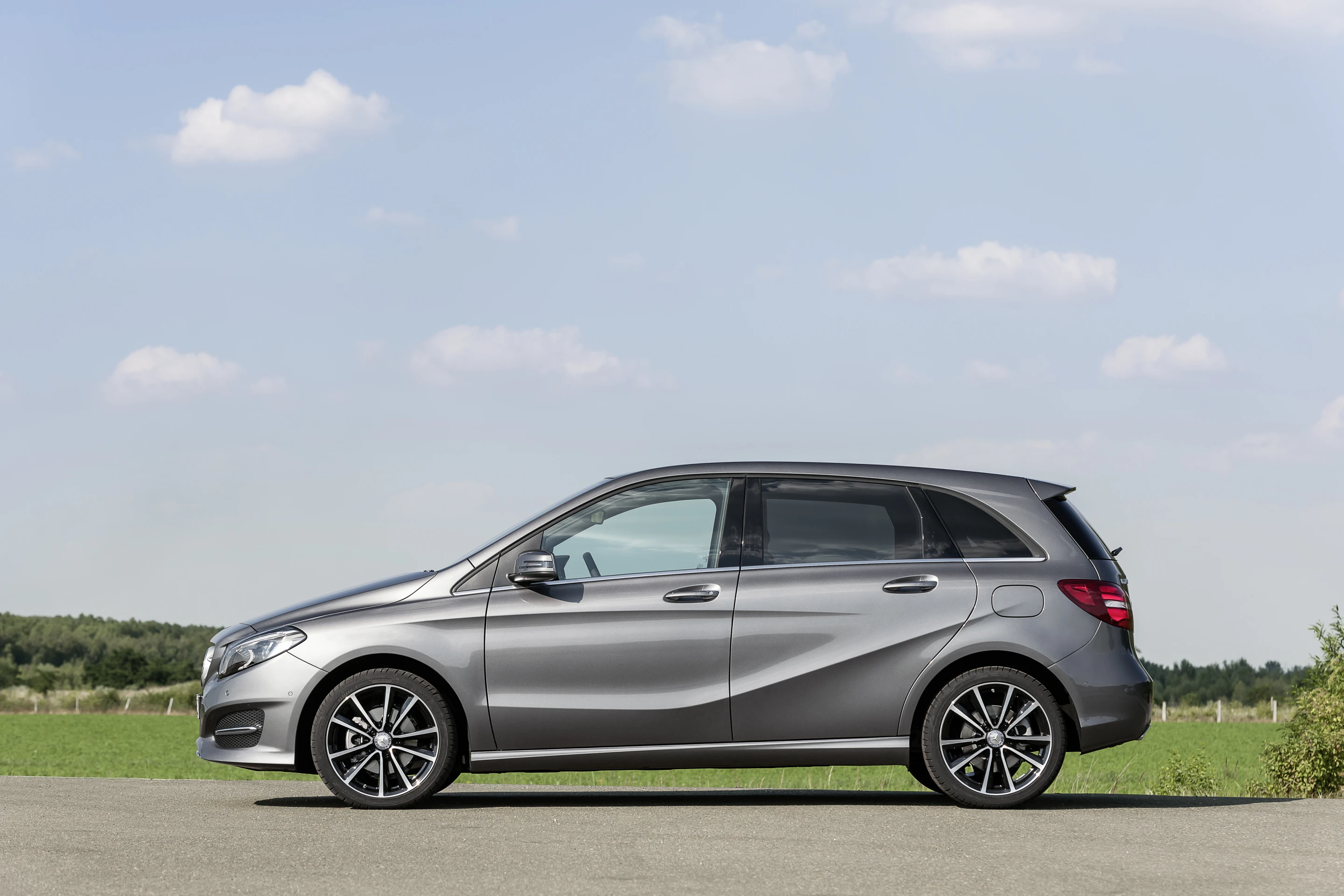The new B-Class Natural Gas Drive uses three natural gas tanks to power its four-cylinder engine