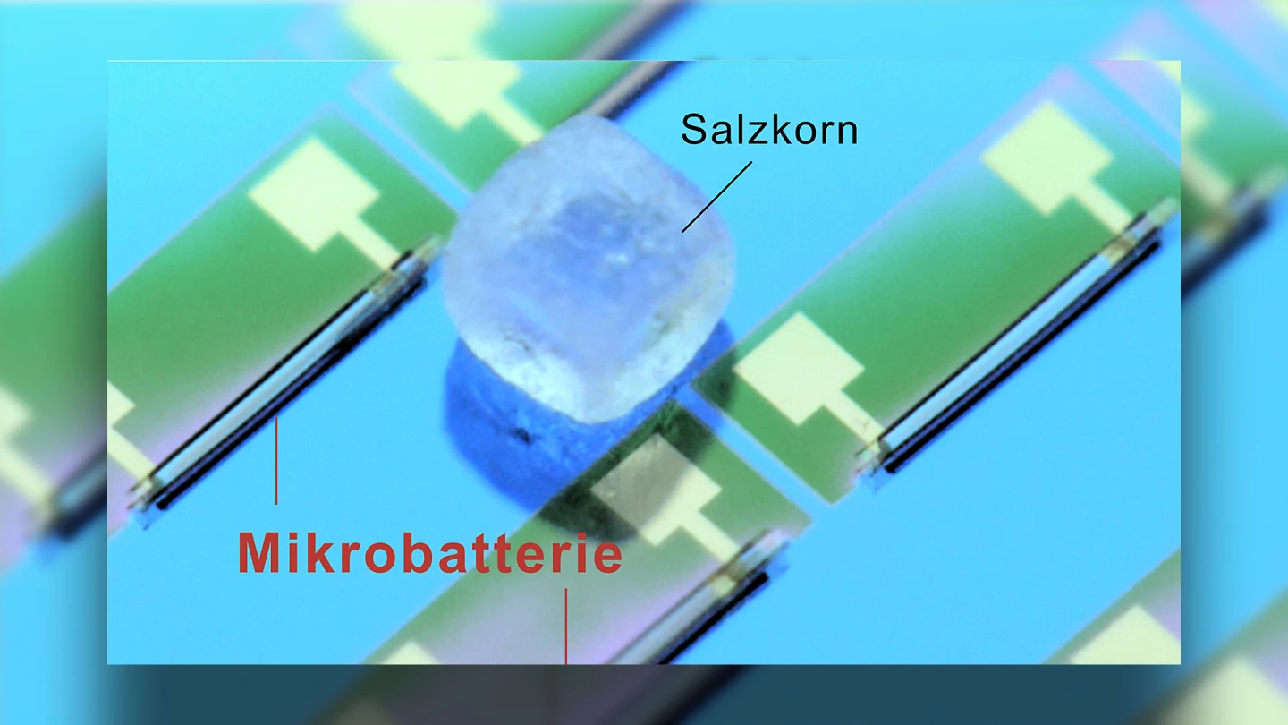 Scientists have produced the world's smallest battery, smaller than a grain of salt