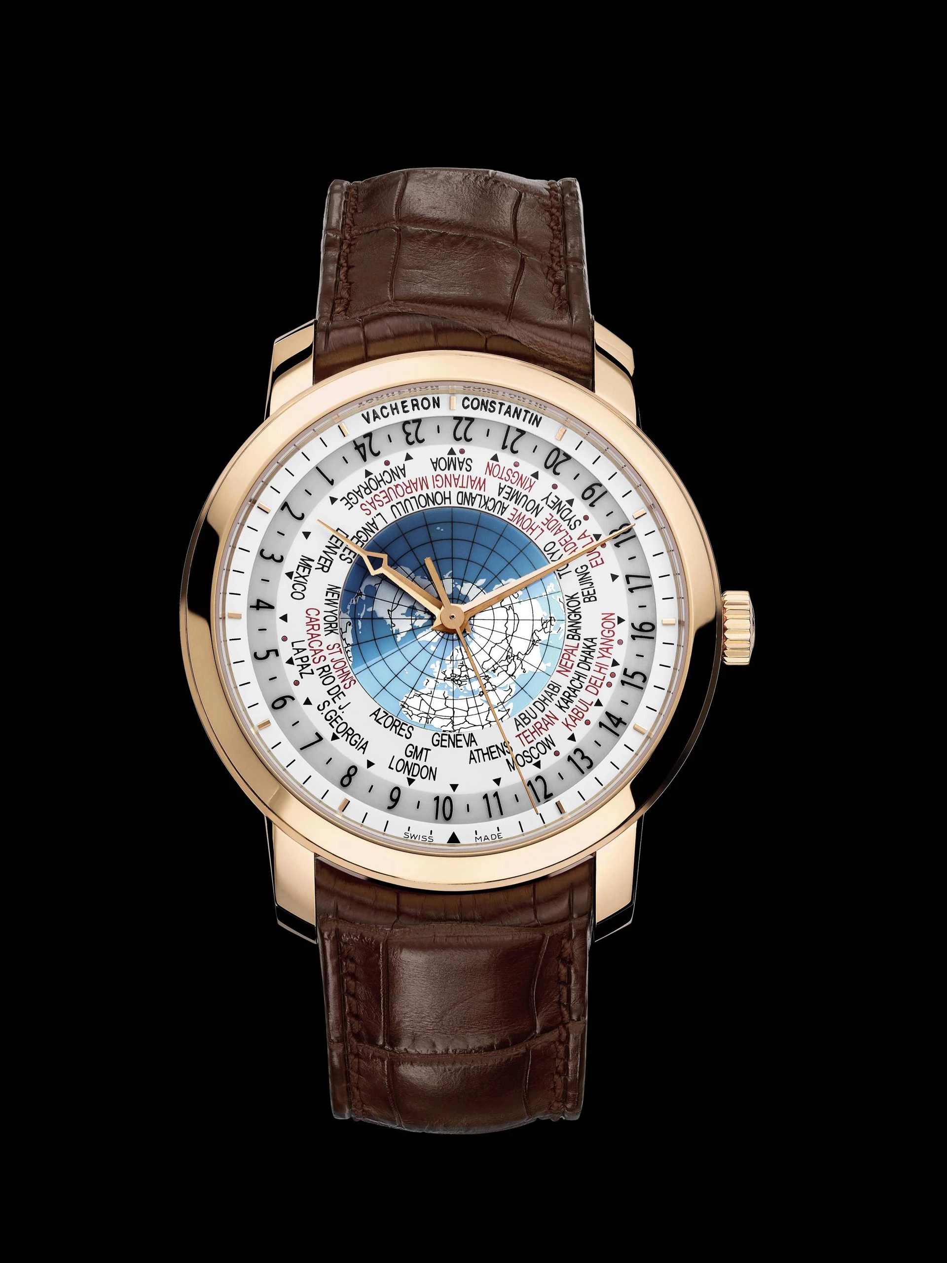 Vacheron Constantin's Patrimony Traditionnelle World Time model tells the time in all the world's 37 time zones