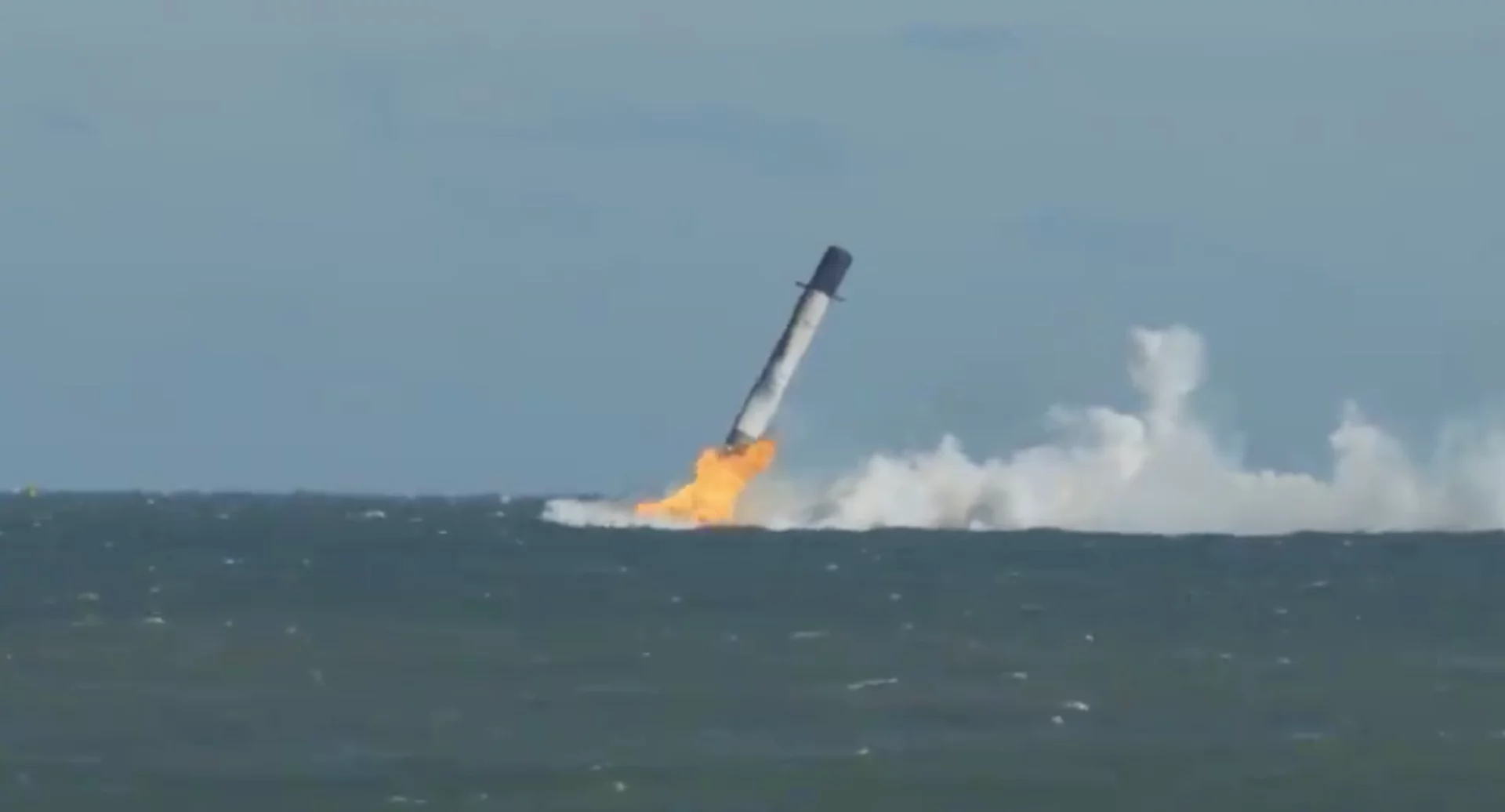 SpaceX's Falcon 9 made a crash landing at sea today