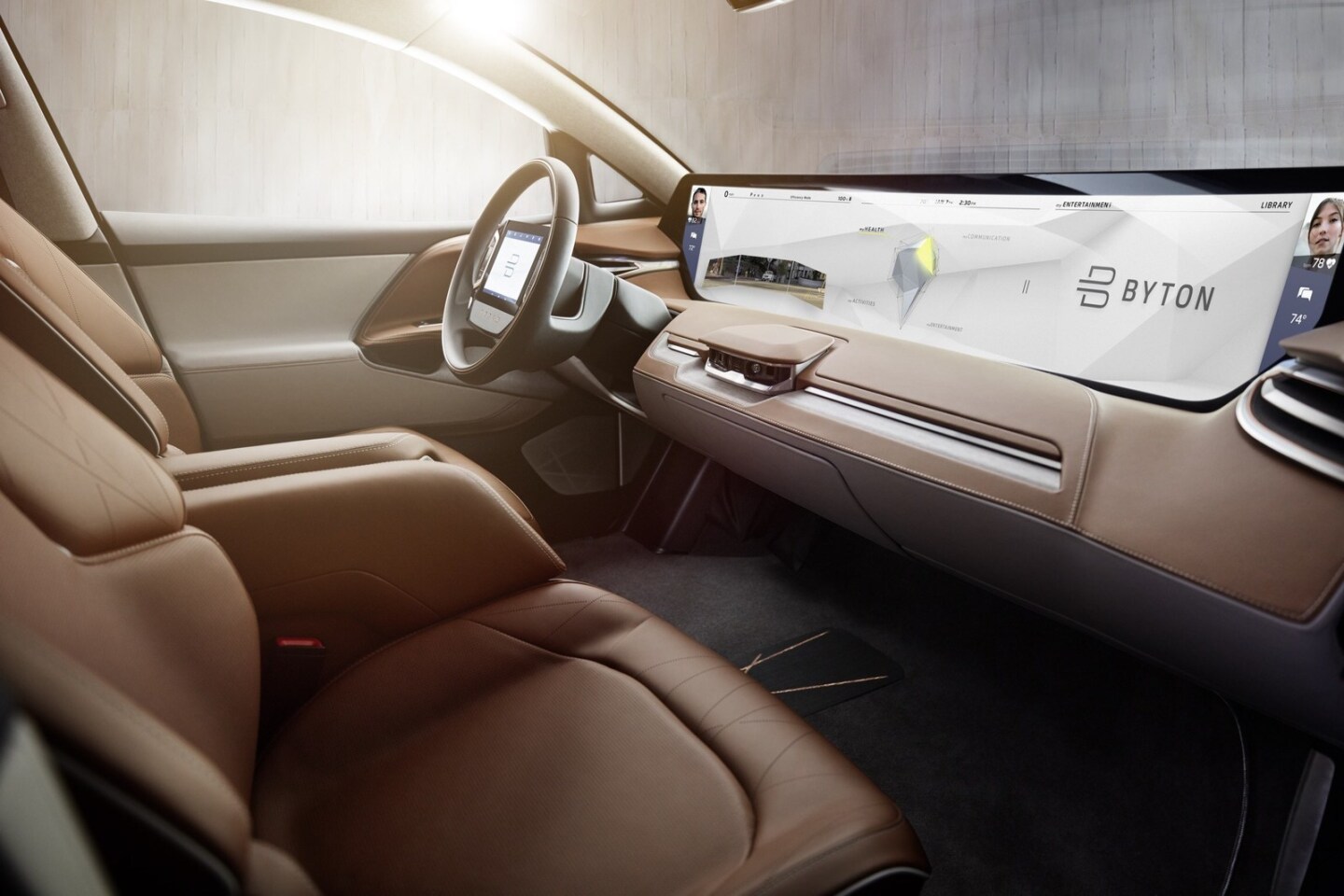Byton is giving passengers plenty of screen to play with