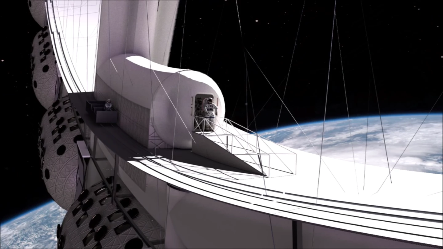 Feel like a spacewalk? Pop on a suit and wander right out into the inky darkness