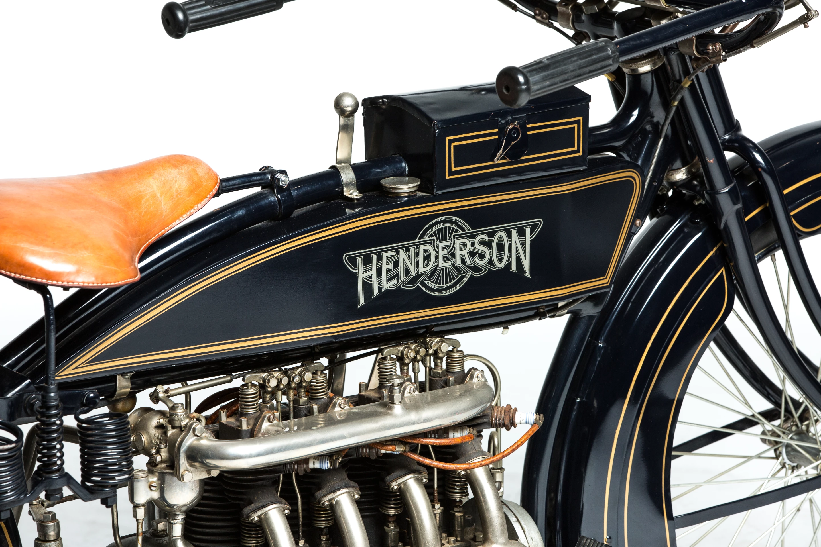 The most important celebrity owner for motorecycle enthusiasts is of course, Steve McQueen and this bike was formerly owned by mcQueen and purchased at the Steve McQueen estate auction in Las Vegas in 1984. This 1917 Henderson 4 (Lot S95) is estimated to fetch between $125,000 and $200,000