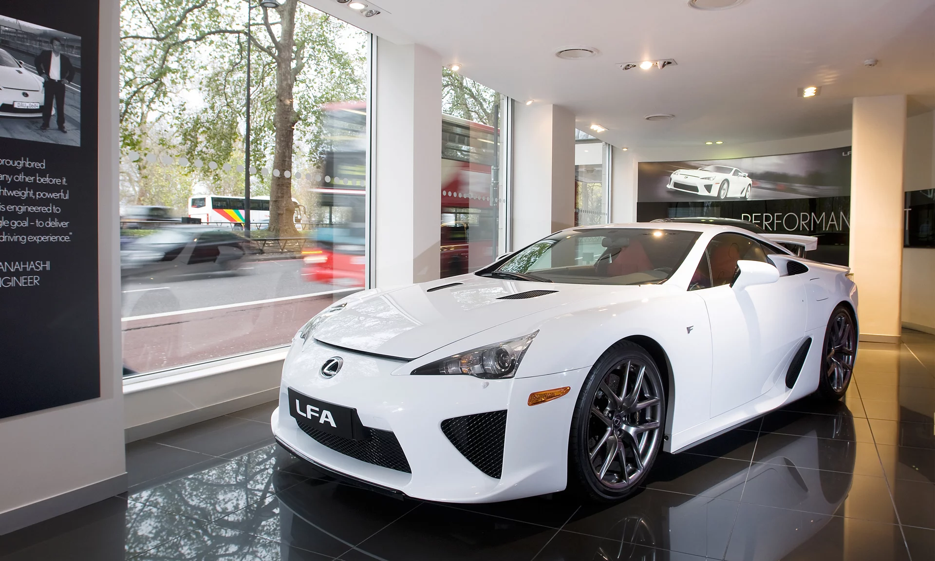 The Lexus showroom in London