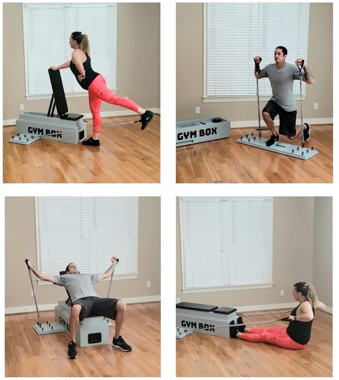 The versatile Gym Box lets you perform over 165 exercises