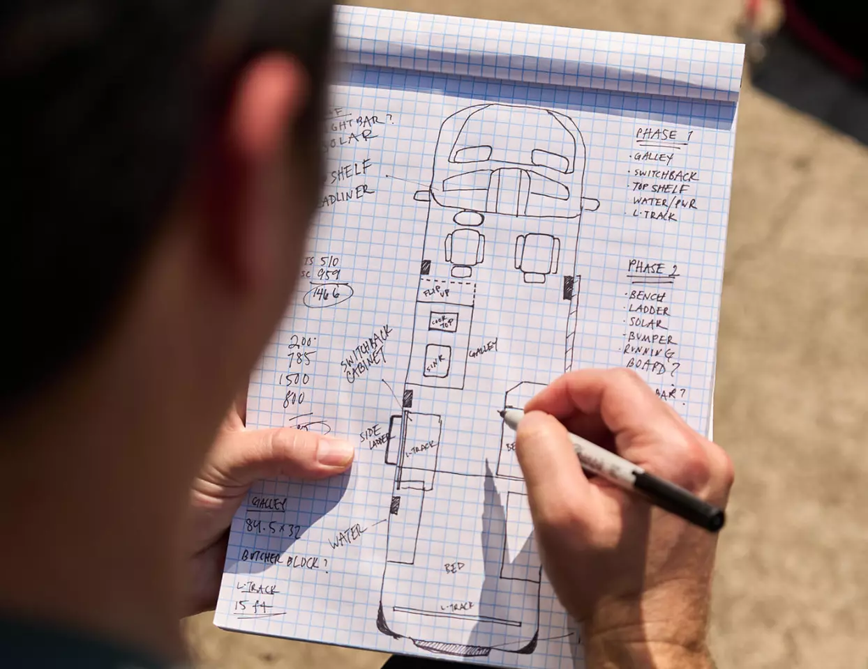 While Outside is getting the build bones installed, the buyer can move onto the fun part – or he can wait and build it out over time