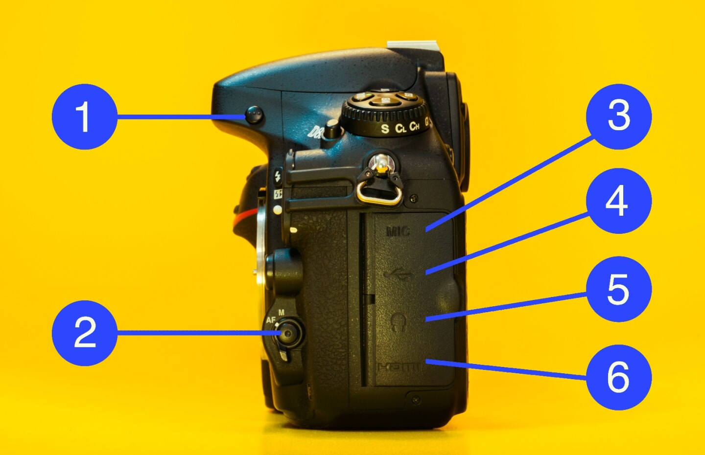 What does what on the side of a DSLR camera