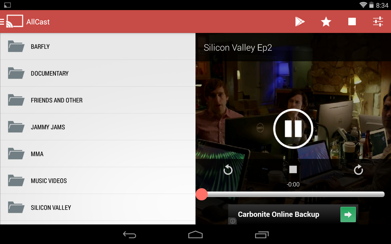 Browse files while a video is streaming to the Fire TV