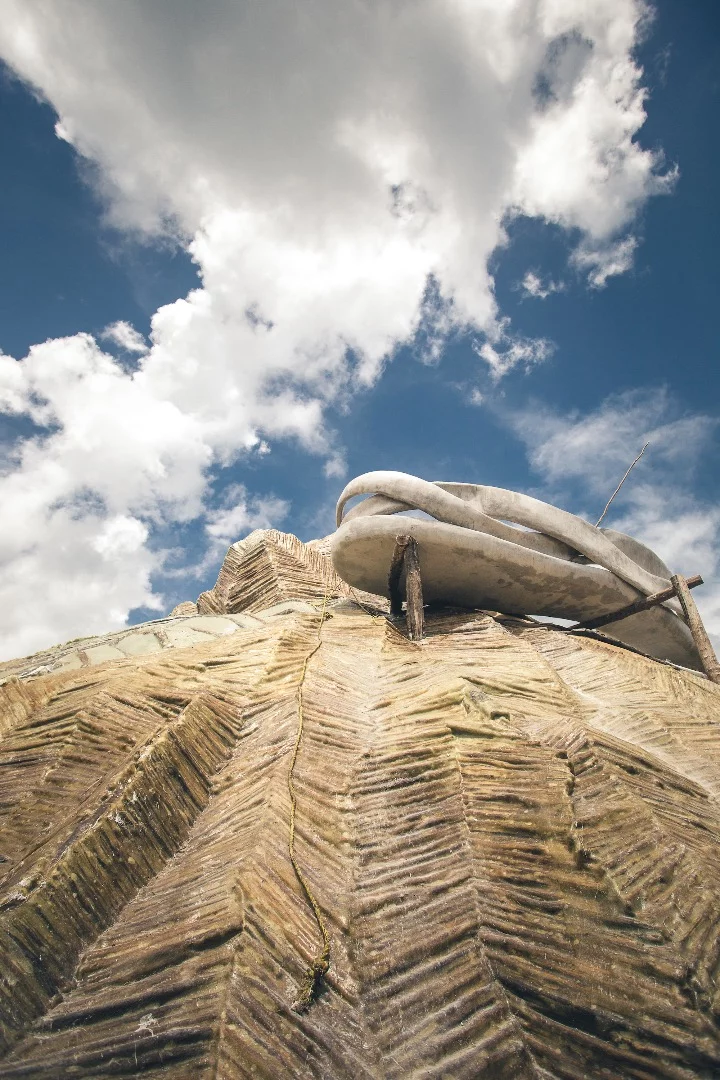 Azulik Uh May is located about 30 minutes away from IK Lab in the Mexican jungle and hosts exhibitions among the trees