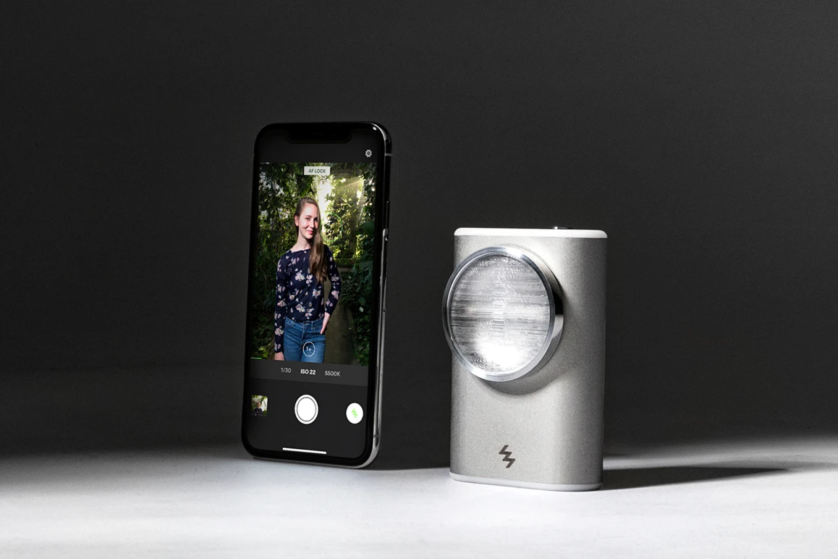 The LIT Flash works with your smartphone to get better lighting for your shots