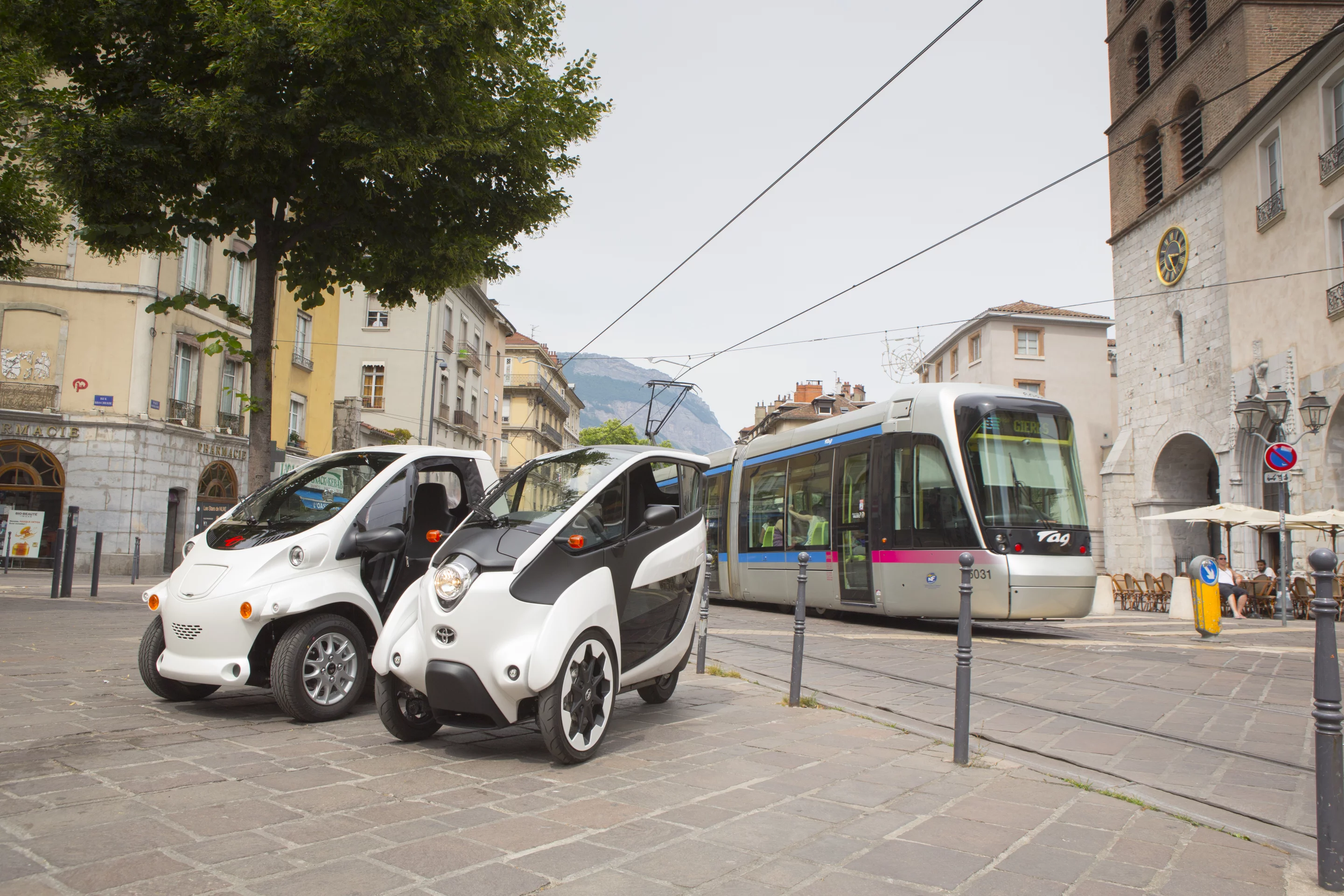 The Toyota vehicles are part of a car-sharing system