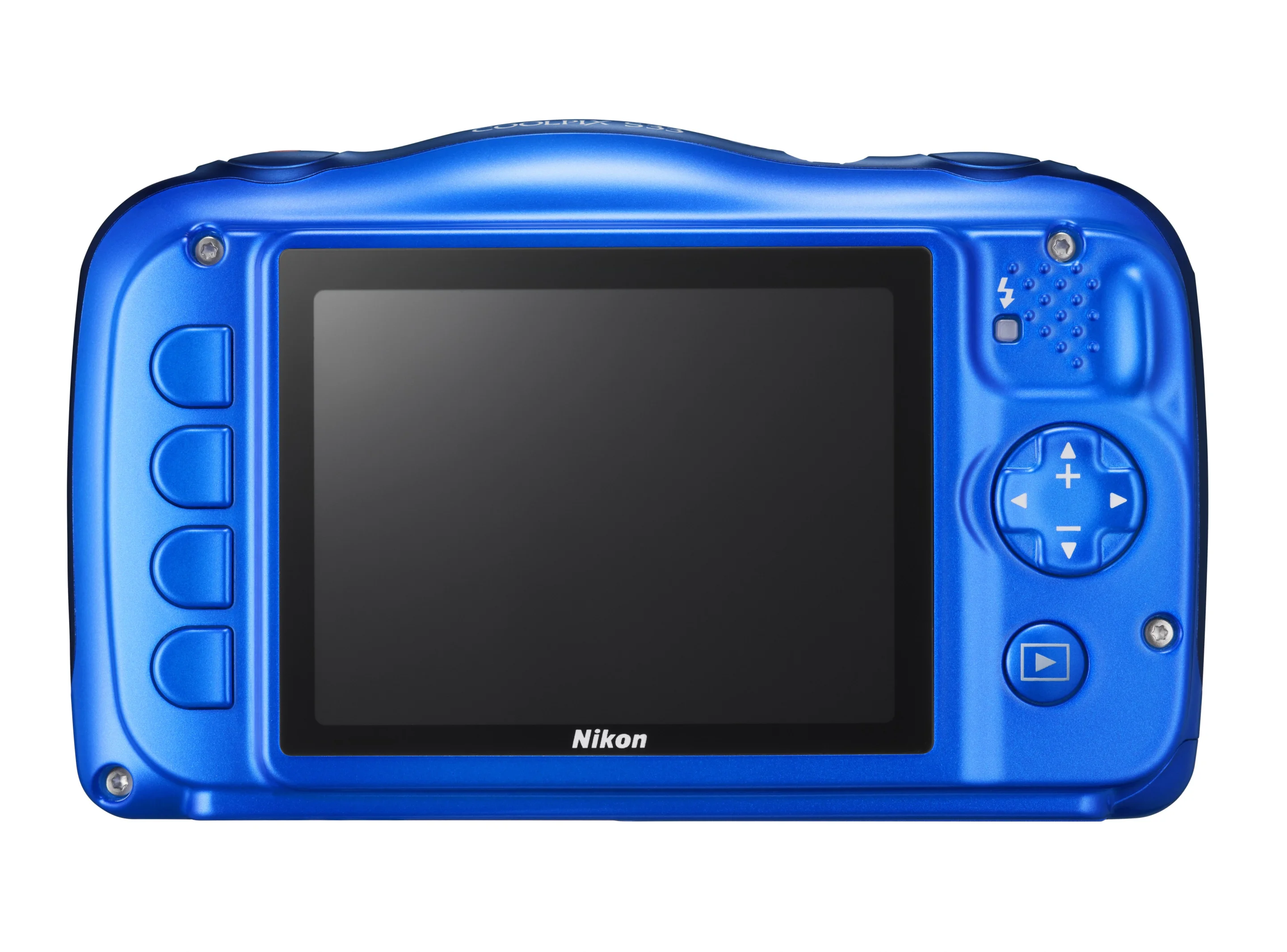 Nikon Coolpix S33 features big dedicated buttons for simple shooting and is capable of recording Full HD 1080p video at 30 fps