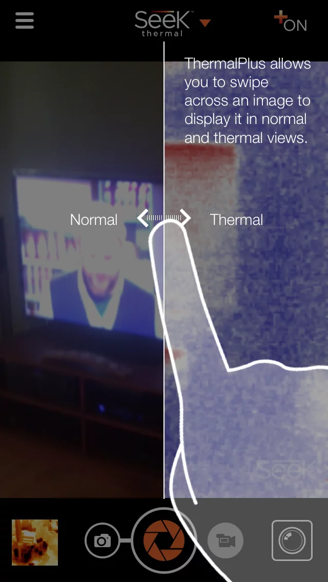 The Seek Thermal app