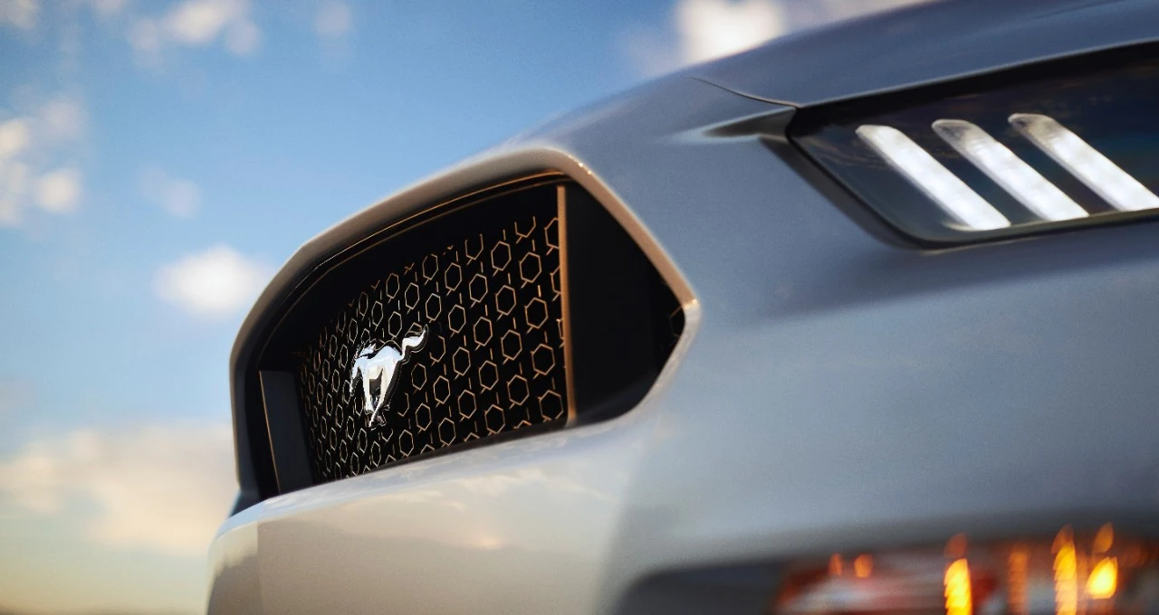 The Mustang has a new grille inspired by the Evos concept