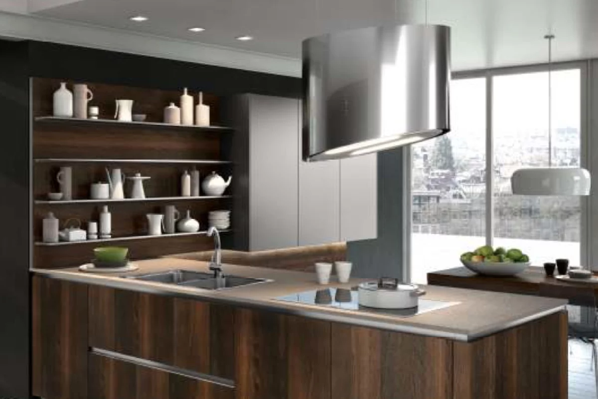 Snaidero's "green" rangehood doesn't need any exhaust pipes, opening up new possibilities for kitchen design