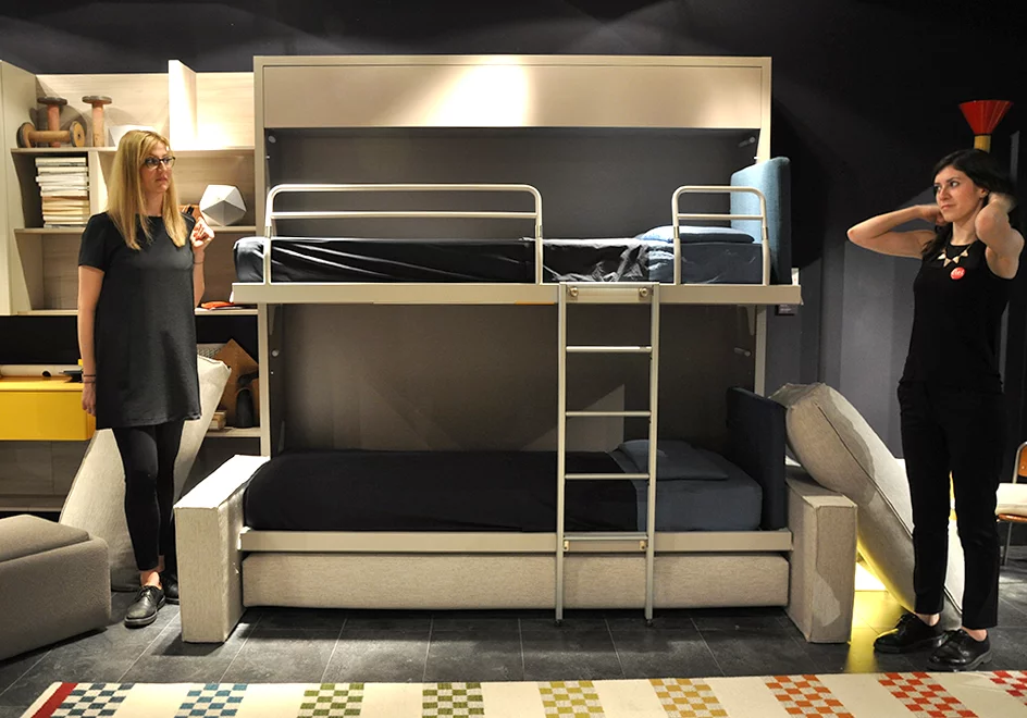 The Kali Duo Sofa now fully transformed into a bunk bed