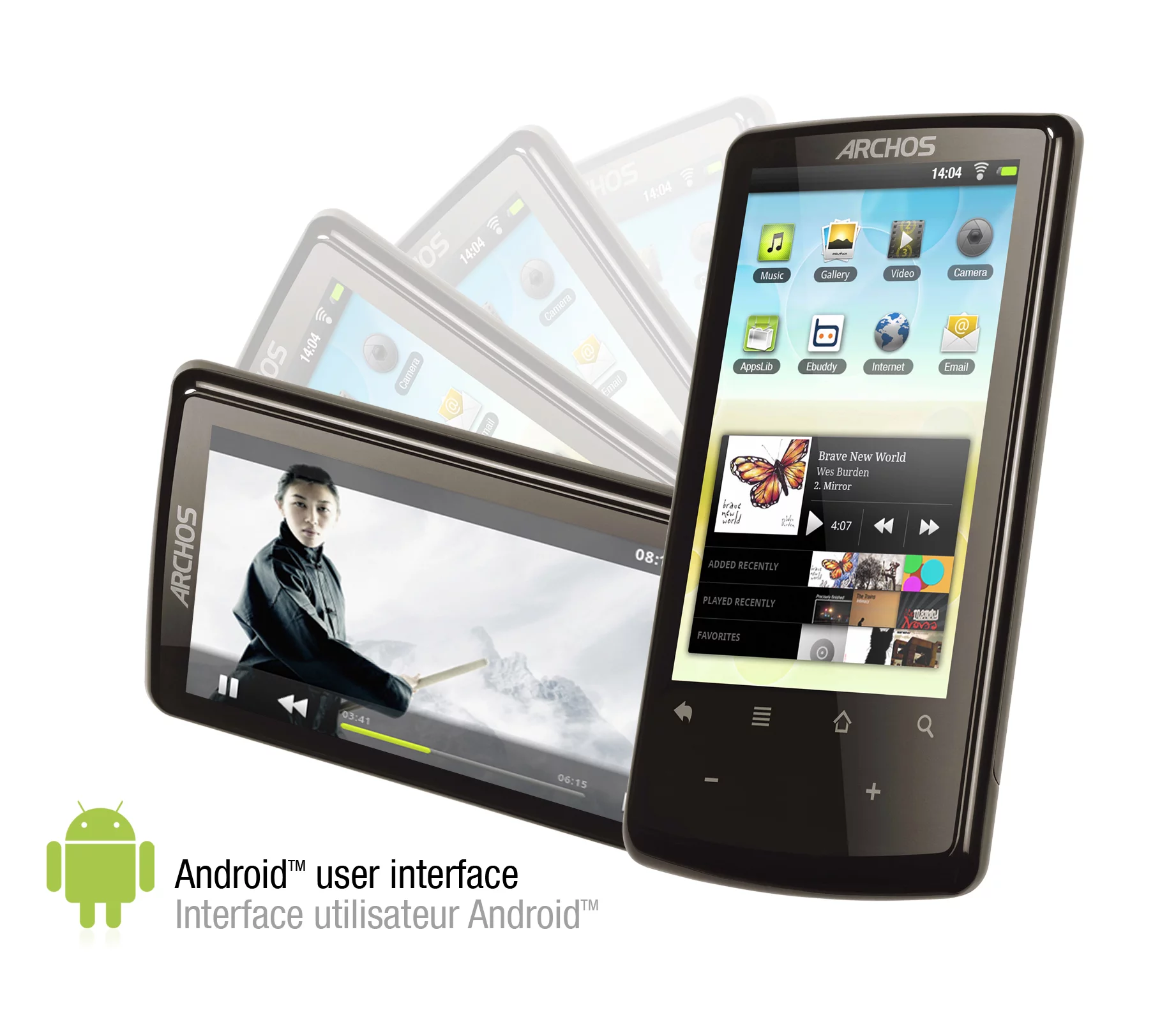 In common with all of the models featured here, the Archos 32 has a built-in G-sensor