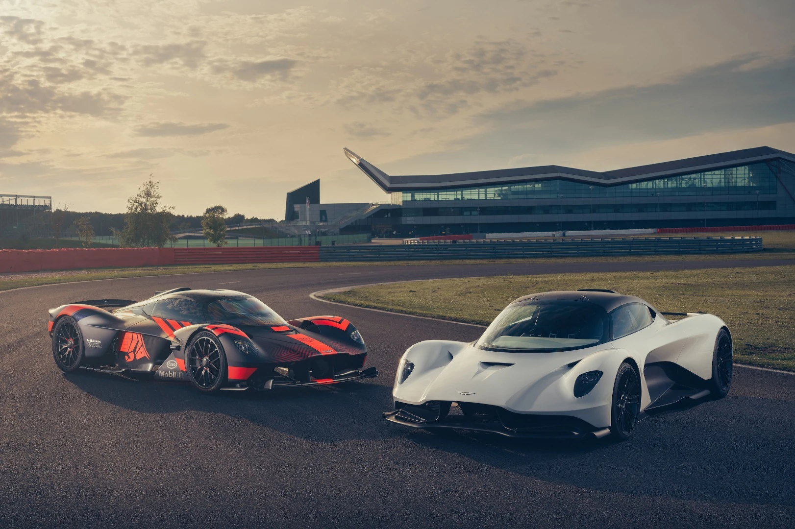 Render of the Valhalla supercar (right) alongside its sibling, the Valkyrie hypercar
