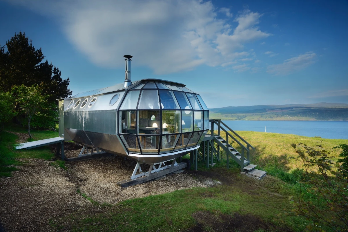 The AirShip 002 is available for rent on Airbnb
