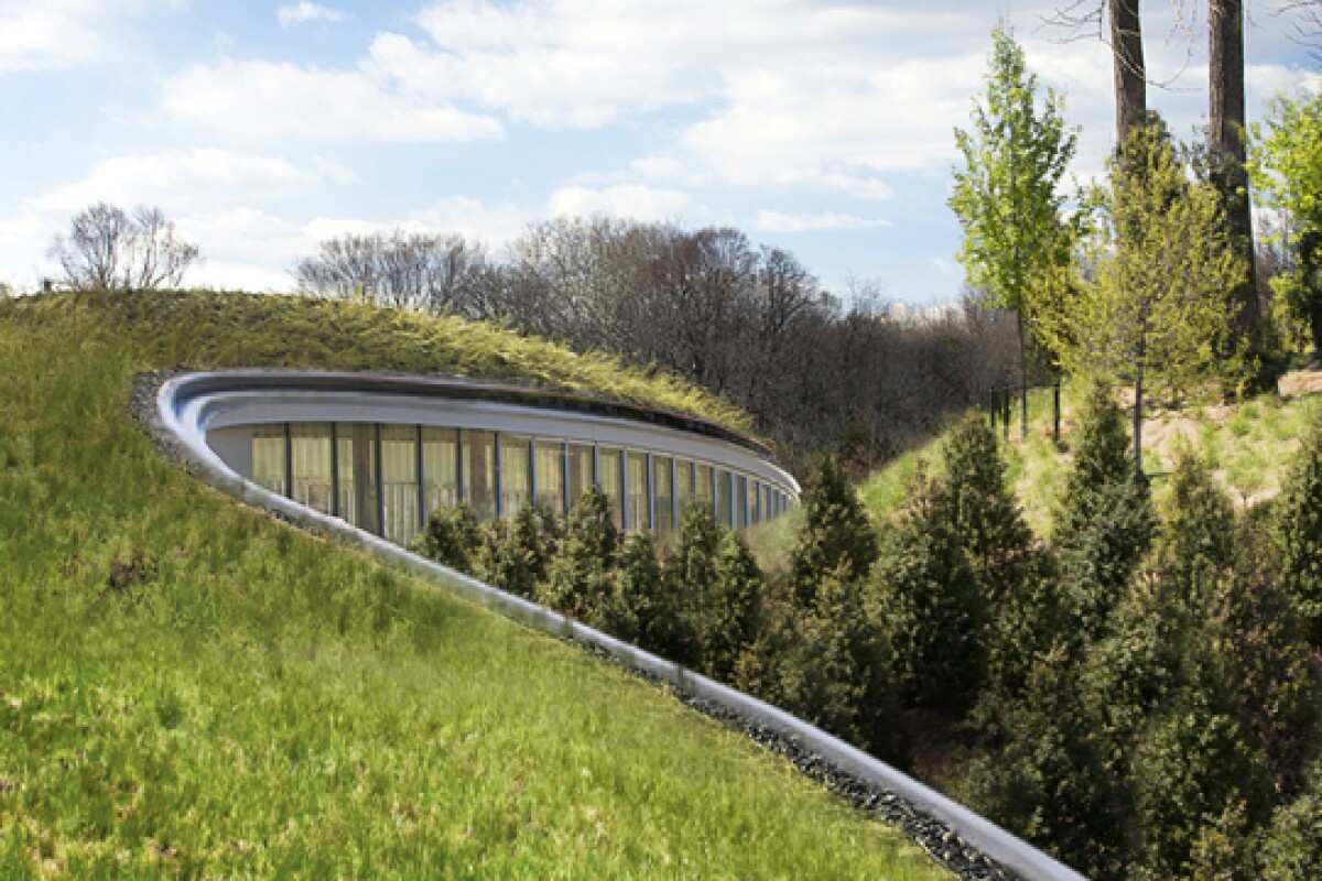 Brooklyn Botanical Garden Visitor Center features a 10,000 square foot