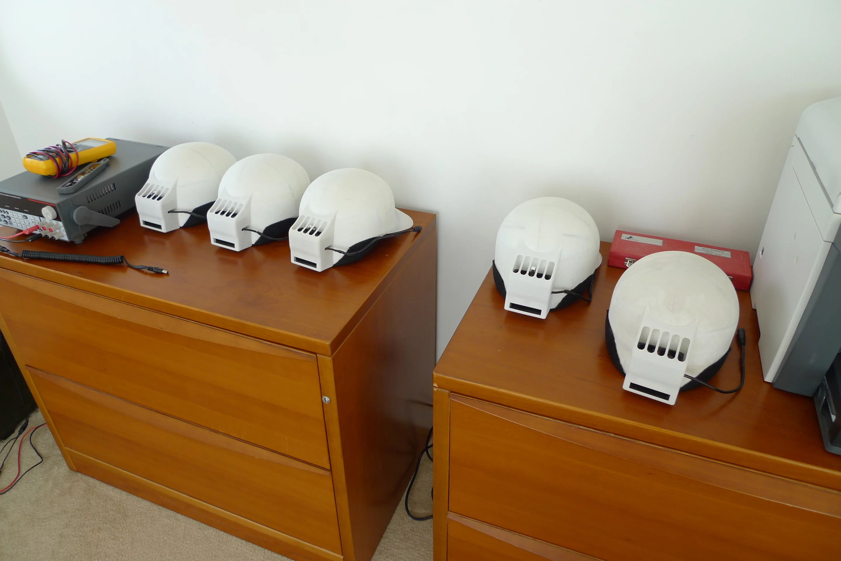 Prototypes of the air conditioned cap