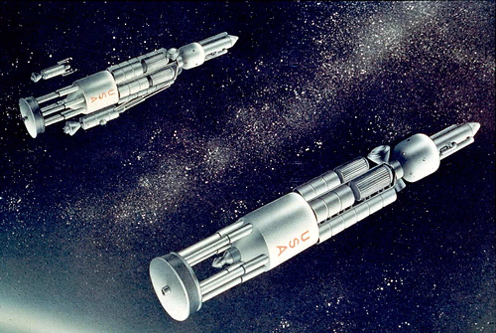 Orion was designed for manned interplanetary exploration using ships powered by atom bombs