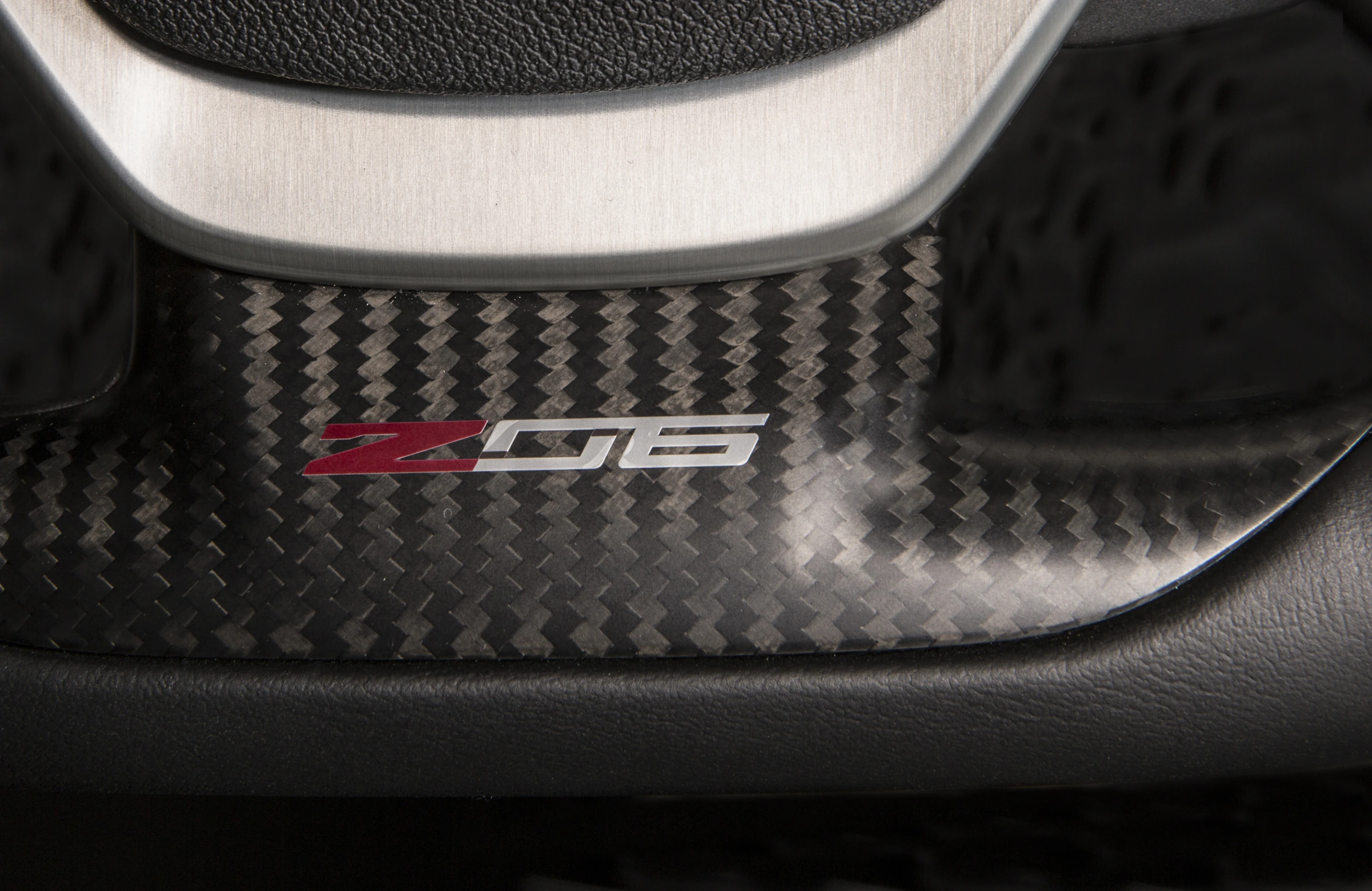 The Z06 comes with flat bottomed steering wheel with carbon fiber inserts