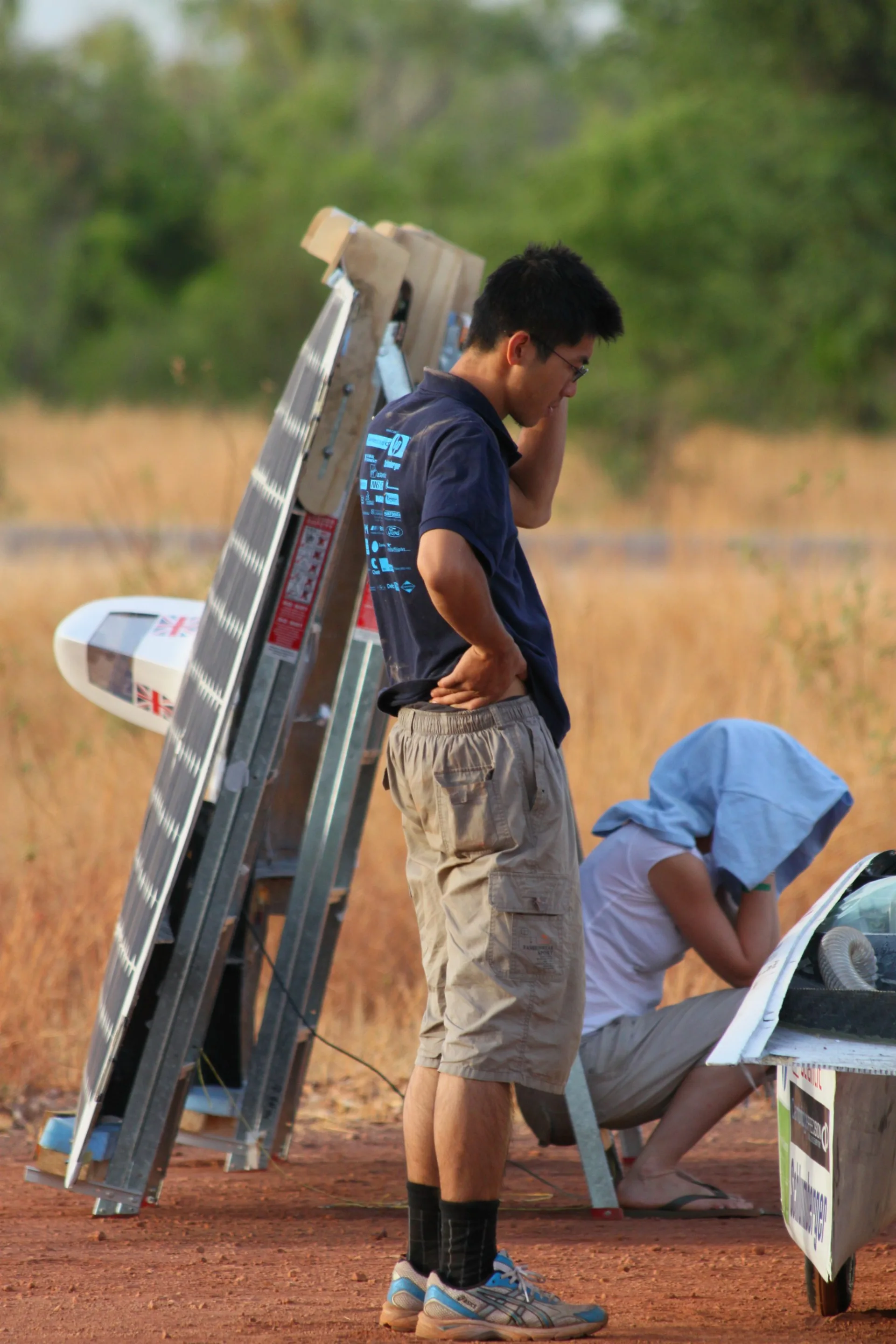 Cambridge students battle the Australian heat and a few technical problems during the 2009 race (Image: Cambridge University Eco Racing)