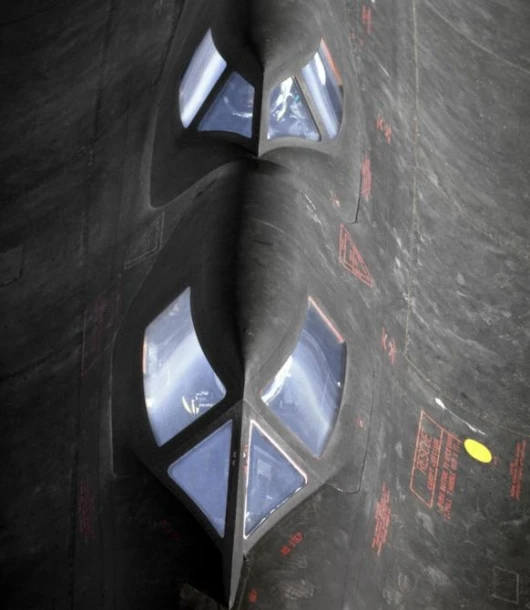 Awesome close-up image of an SR-71 taken from a tanker refueling the plane.