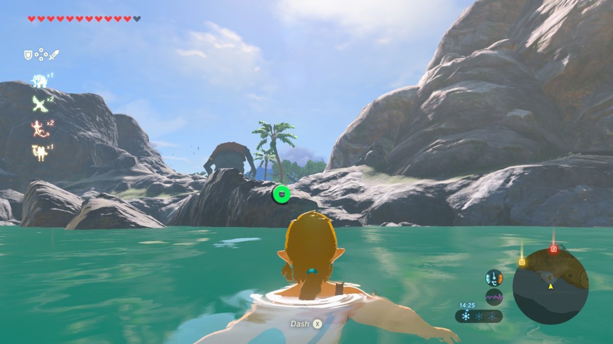 You can outsmart the Hinox in the water.