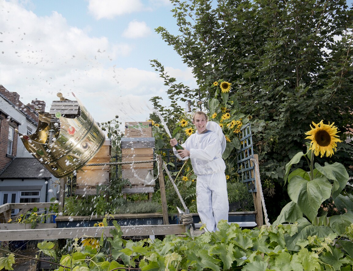 The Bee Eco Shed was conceived when Smallwood began building a base for a ready-made shed but then got inspired and ended up building a whole new shed from scratch