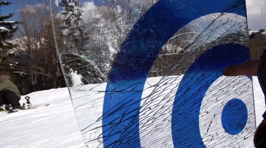 This is why we don't have nice things like glass snowboards