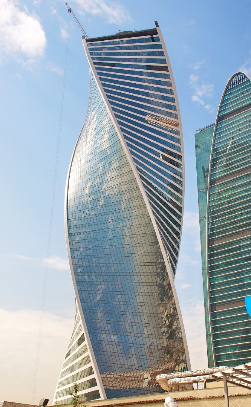 The Evolution Tower reaches a total height of 246 m (807 ft)