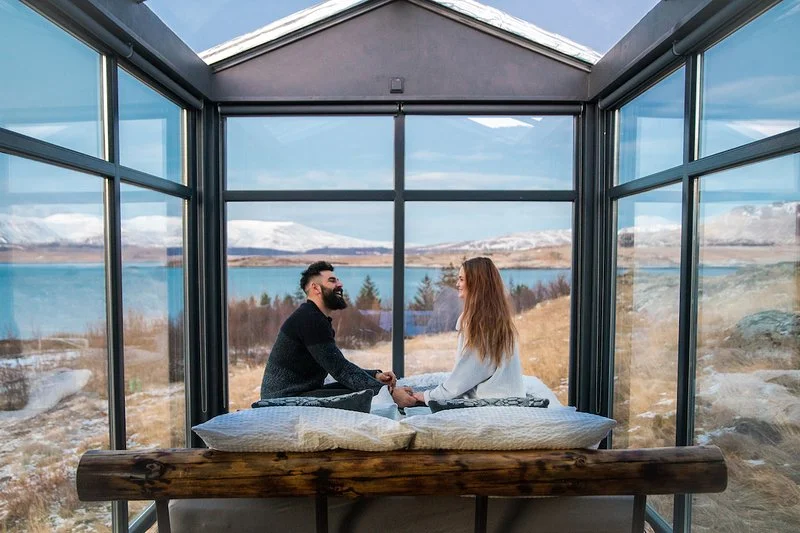 A one night stay at Iceland's Panorama Glass Lodge is priced at €342 (US$425) for a couple