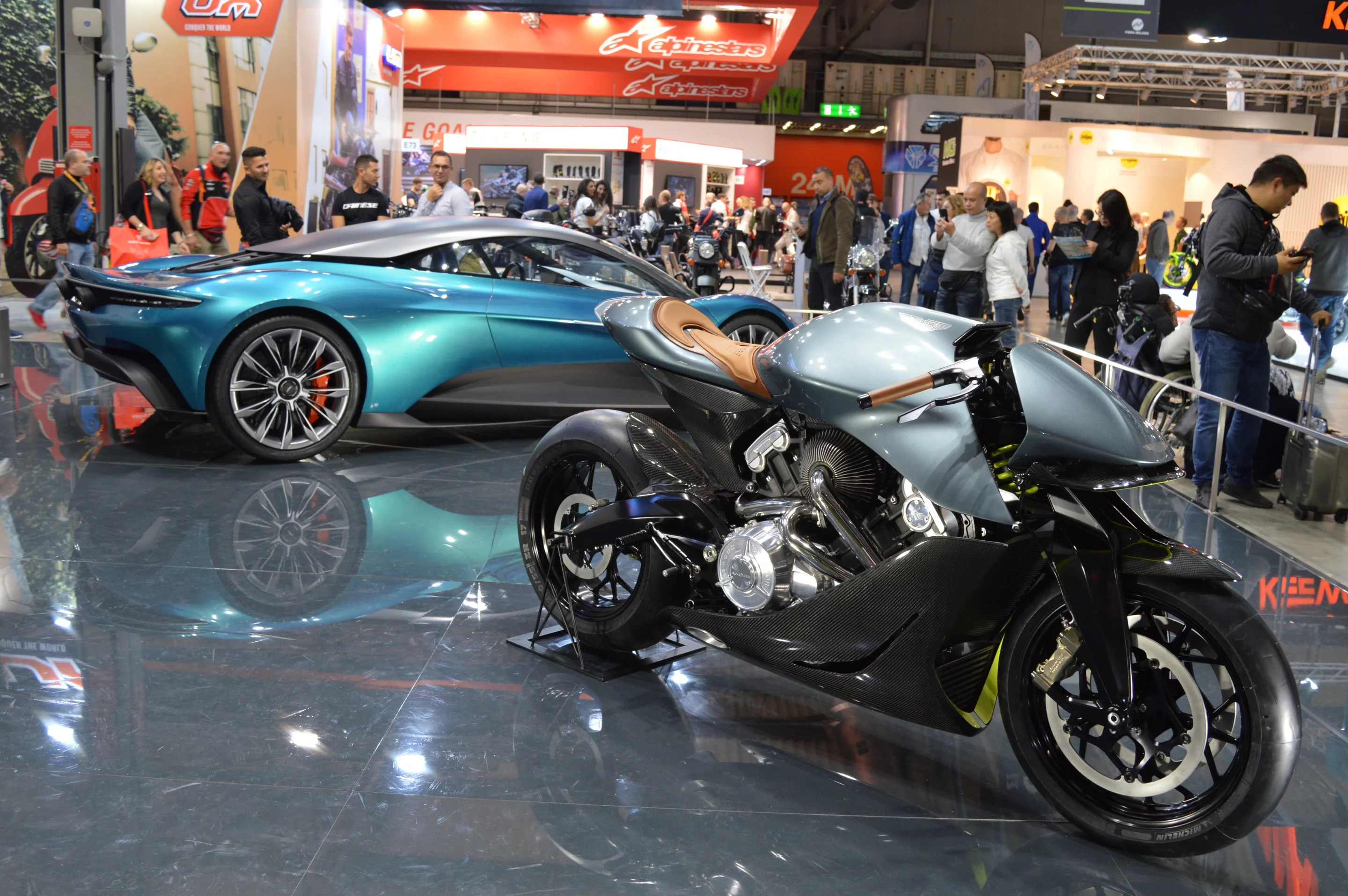 Brough Superior and Aston Martin joined forces for a very special display at the EICMA show