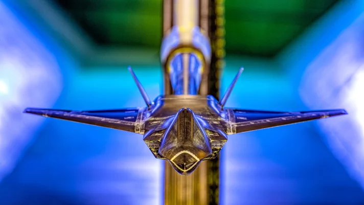 A 3D model of the Tempest fighter used in supersonic wind tunnel tests