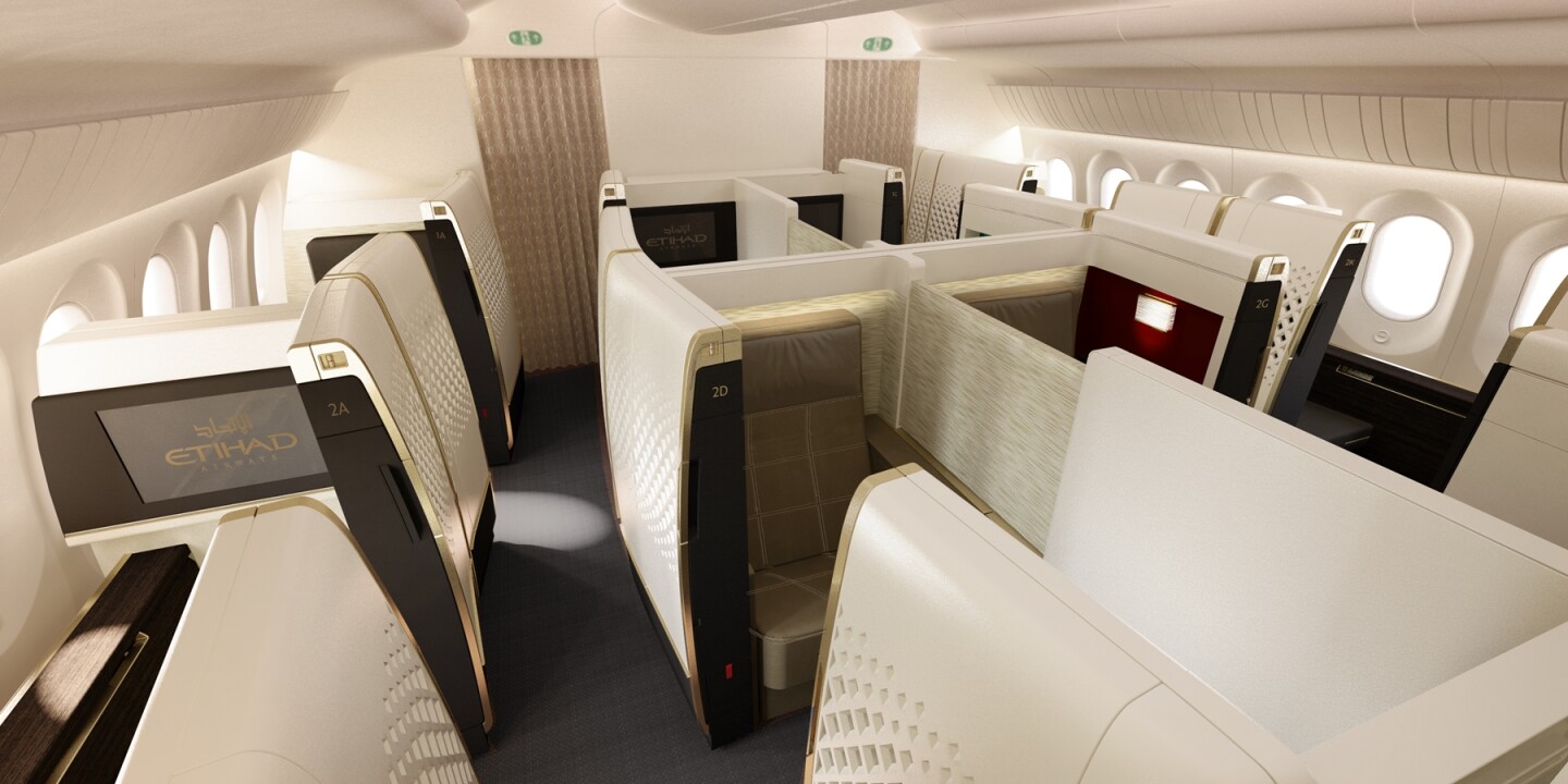 Etihad Airways won the Cabin Concepts category for clever use of space in its Boeing 787